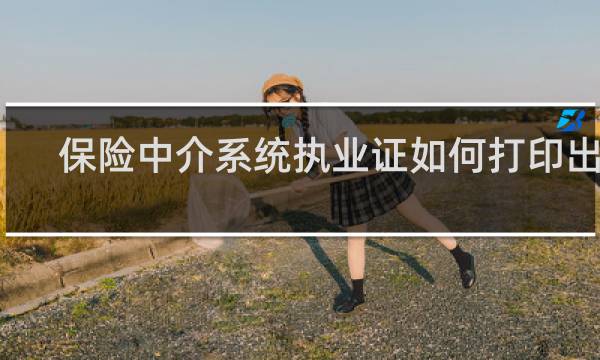保险中介系统执业证如何打印出来