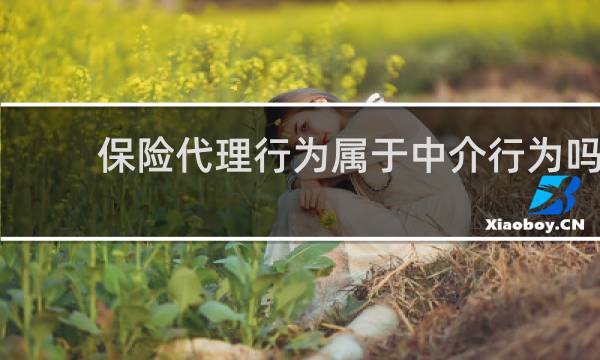 保险代理行为属于中介行为吗