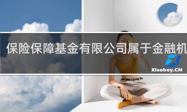 保险保障基金有限公司属于金融机构吗