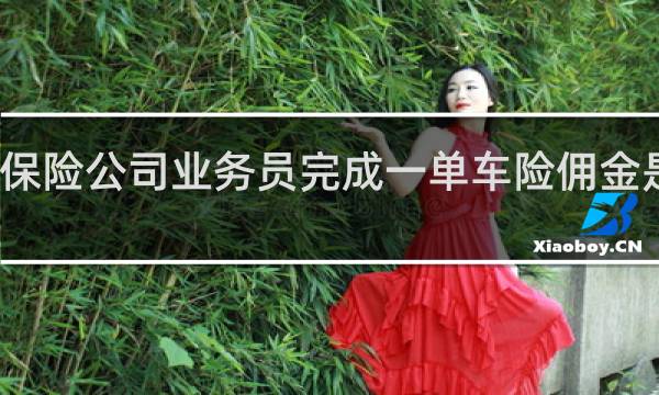 保险公司业务员完成一单车险佣金是多少