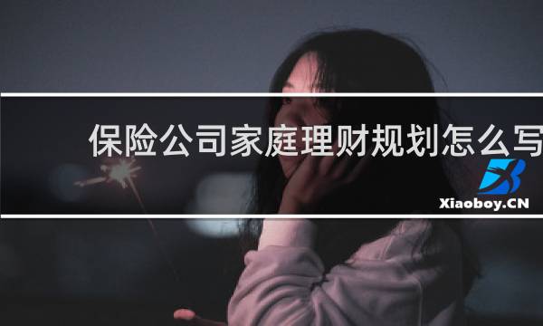 保险公司家庭理财规划怎么写