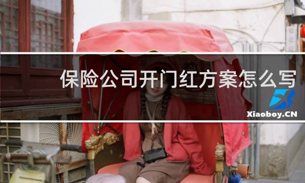 保险公司开门红方案怎么写