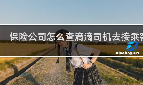 保险公司怎么查滴滴司机去接乘客的