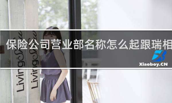 保险公司营业部名称怎么起跟瑞相关的