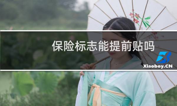保险标志能提前贴吗