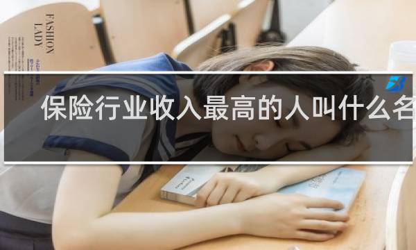 保险行业收入最高的人叫什么名字