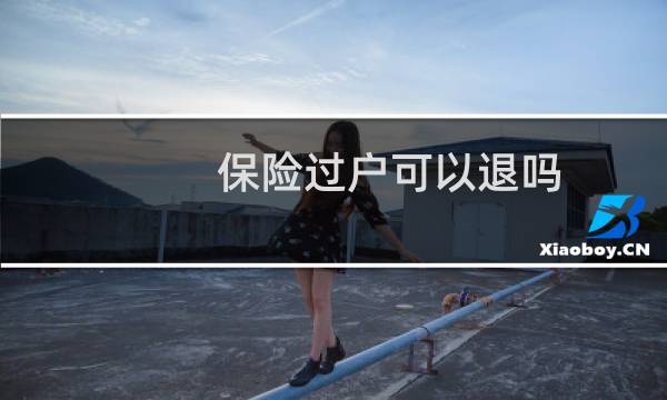 保险过户可以退吗