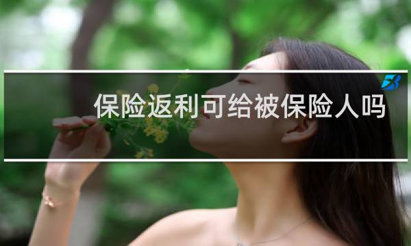 保险返利可给被保险人吗