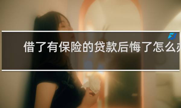借了有保险的贷款后悔了怎么办