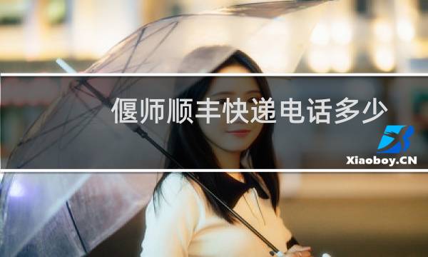 偃师顺丰快递电话多少