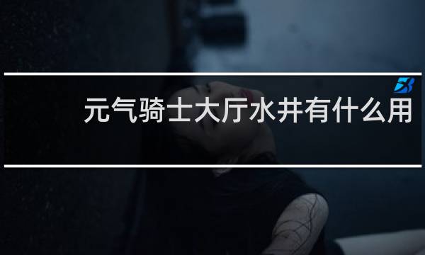 元气骑士大厅水井有什么用