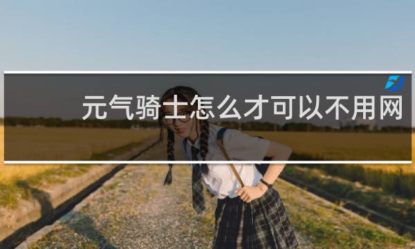 元气骑士怎么才可以不用网