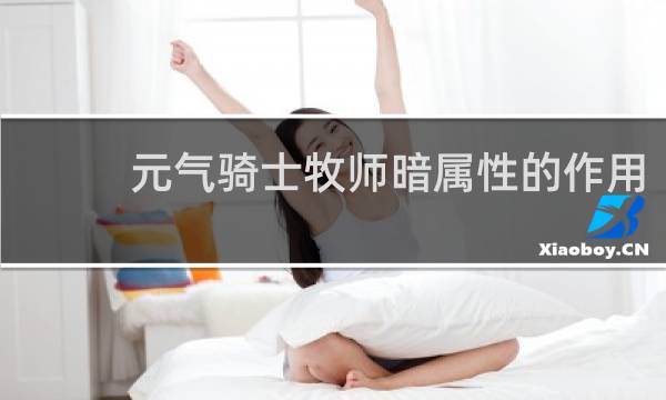 元气骑士牧师暗属性的作用