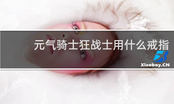元气骑士狂战士用什么戒指