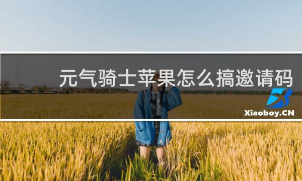 元气骑士苹果怎么搞邀请码