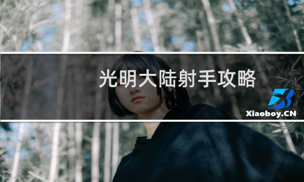 光明大陆射手攻略