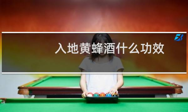 入地黄蜂酒什么功效