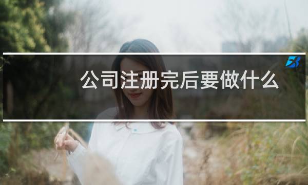 公司注册完后要做什么