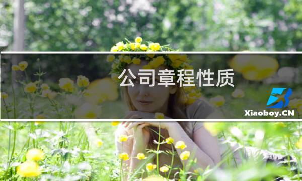 公司章程性质