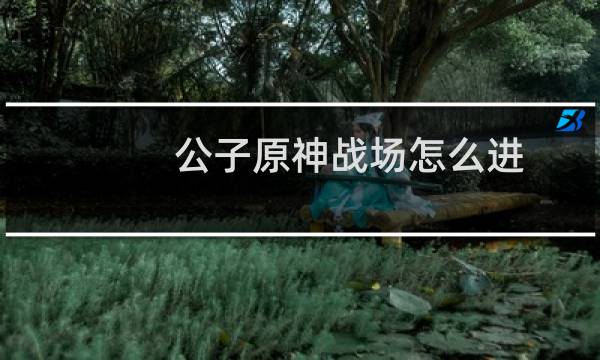 公子原神战场怎么进