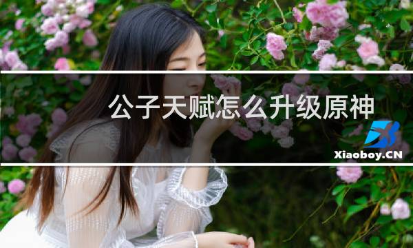 公子天赋怎么升级原神