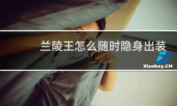 兰陵王怎么随时隐身出装