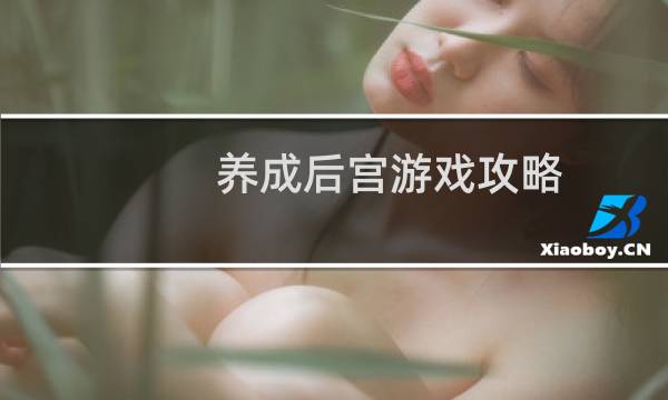 养成后宫游戏攻略