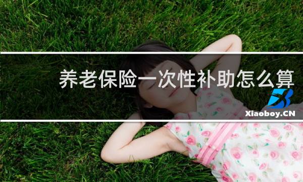 养老保险一次性补助怎么算