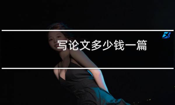 写论文多少钱一篇