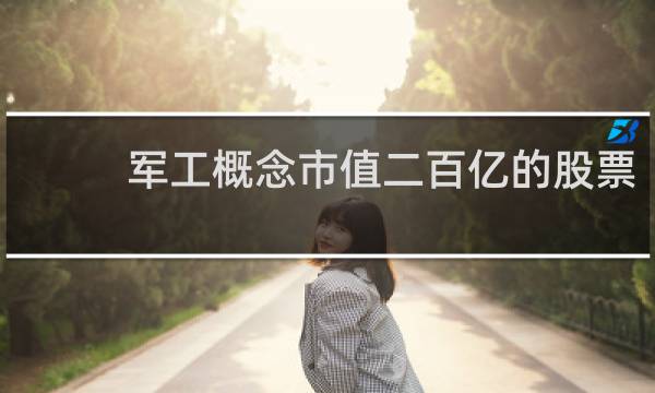 军工概念市值二百亿的股票