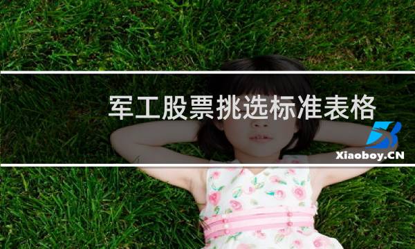 军工股票挑选标准表格