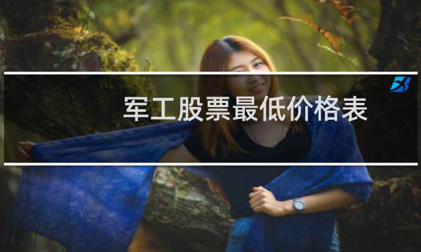 军工股票最低价格表