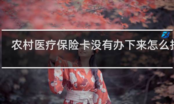 农村医疗保险卡没有办下来怎么报销