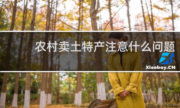 农村卖土特产注意什么问题