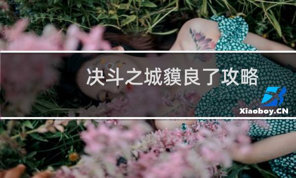 决斗之城貘良了攻略