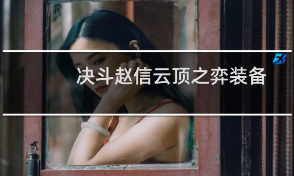 决斗赵信云顶之弈装备