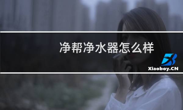 净帮净水器怎么样