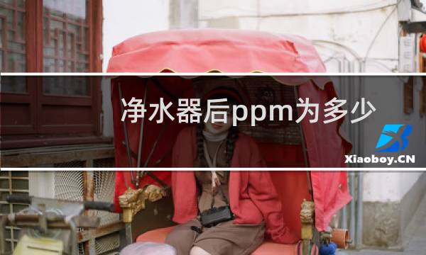 净水器后ppm为多少