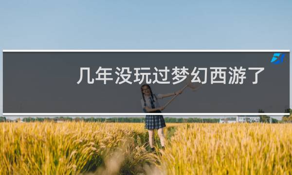 几年没玩过梦幻西游了