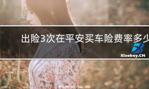 出险3次在平安买车险费率多少