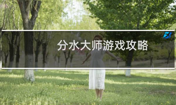 分水大师游戏攻略