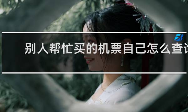 别人帮忙买的机票自己怎么查询
