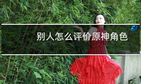 别人怎么评价原神角色