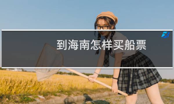 到海南怎样买船票