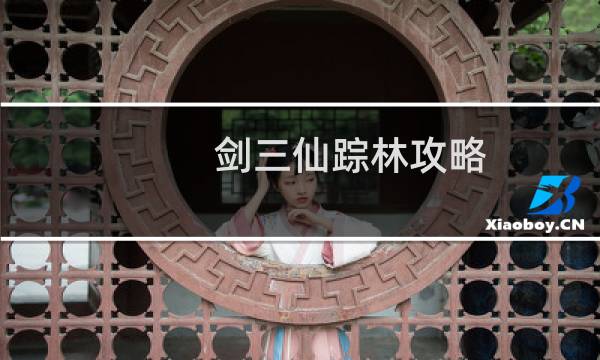 剑三仙踪林攻略