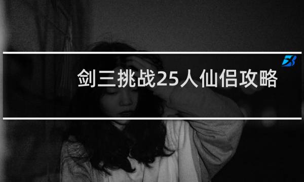 剑三挑战25人仙侣攻略