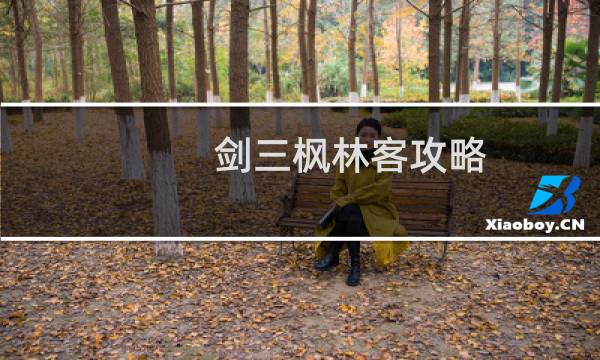 剑三枫林客攻略