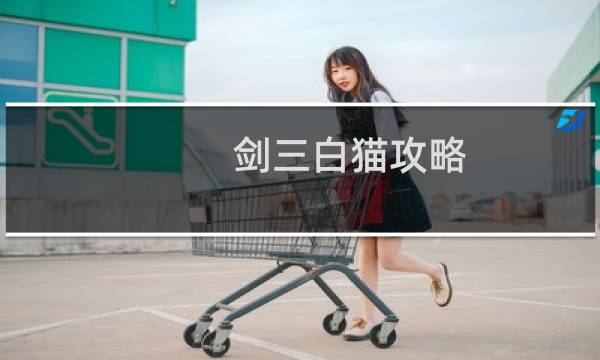 剑三白猫攻略