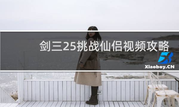 剑三25挑战仙侣视频攻略