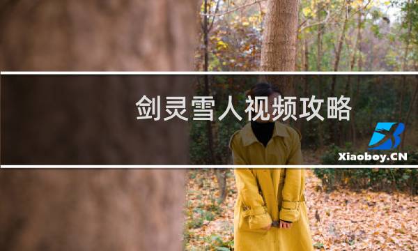 剑灵雪人视频攻略